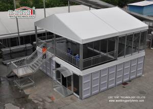 China Heavy Duty White PVC Fabric Double Decker Tents Large Outside Tents For Weddings wholesale