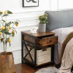 Nightstand with Drawer, Wholesale Bedside Table, Industrial Style Nightstand,