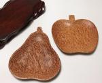 Polygon Coconut Wooden Serving Plates Handcrafted Traditional Dinner Plate