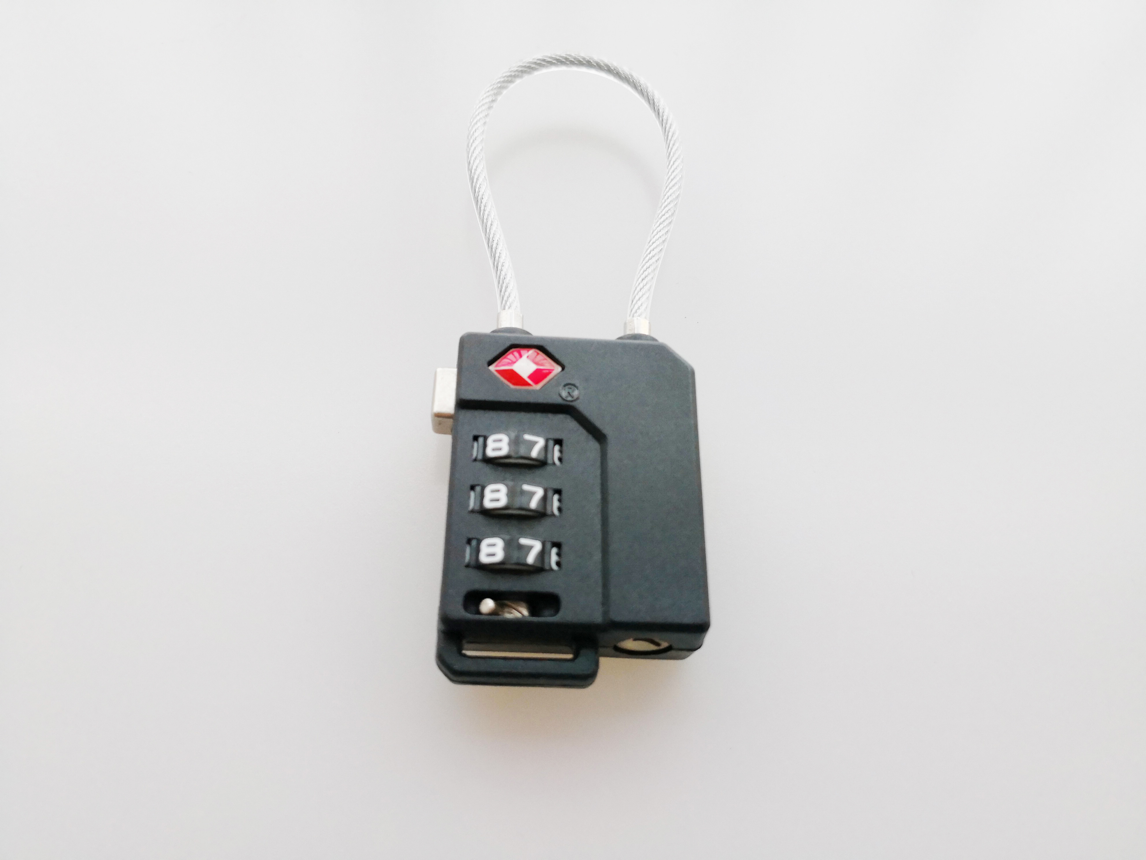Professional TSA Approved Cable Locks , 3 Number Combination Lock For Tent