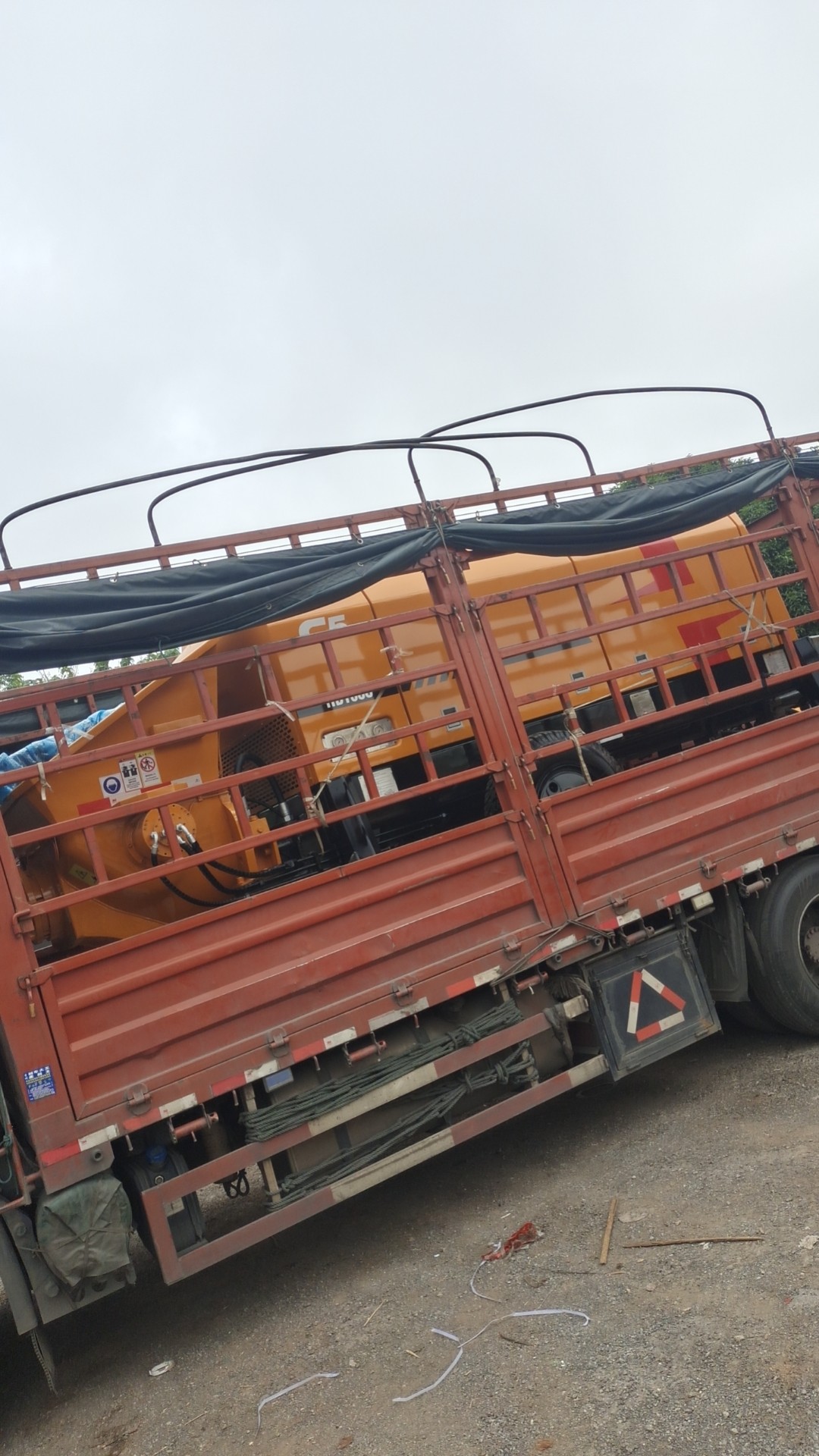 Rexroth Used Concrete Trailer Pump HBT6016C-5D Trailer Mounted Concrete Pump