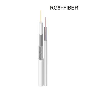 China RG6 FTTH G657A Hybrid Fiber Optic Cable Composite To Coaxial wholesale