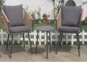 China KD Aluminum Garden Rattan Set Chair And Table Set wholesale