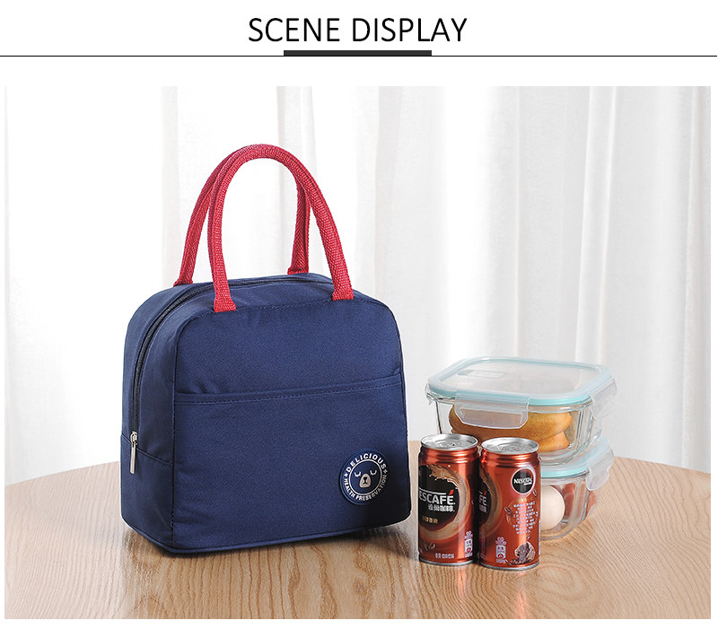 Adult Aluminium Foil 600D Polyester Insulated Lunch Cooler Bags