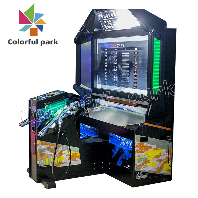 220V Shooting Arcade Machines , Bilingual Ghost Gun Shooting Game