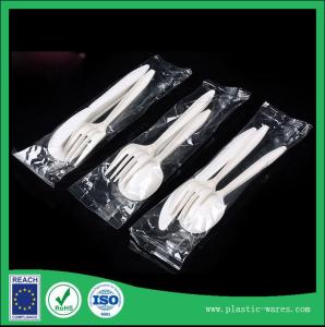 China individual package cornstarch biodegradable knife, spoon, fork set wholesale
