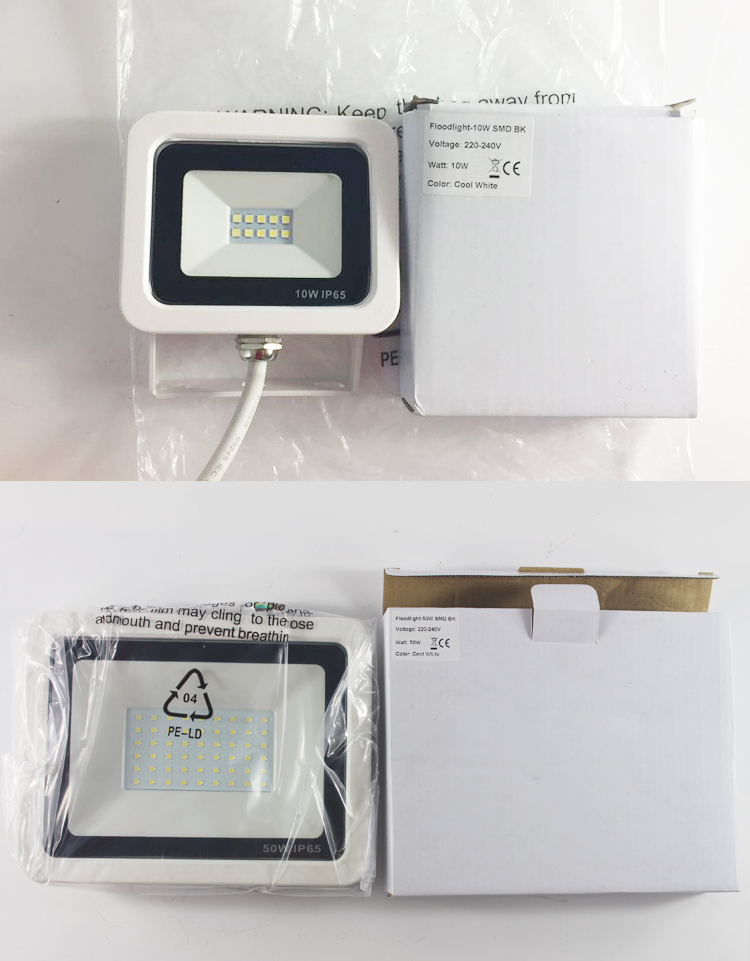 Smd Ultra Thin LED Flood Light IP65 Water Resistant 50W 100W 150W 100LM/ W