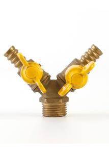 China Stable Three Way Brass Gas Valve Multipurpose Rustproof PN10 PN16 wholesale