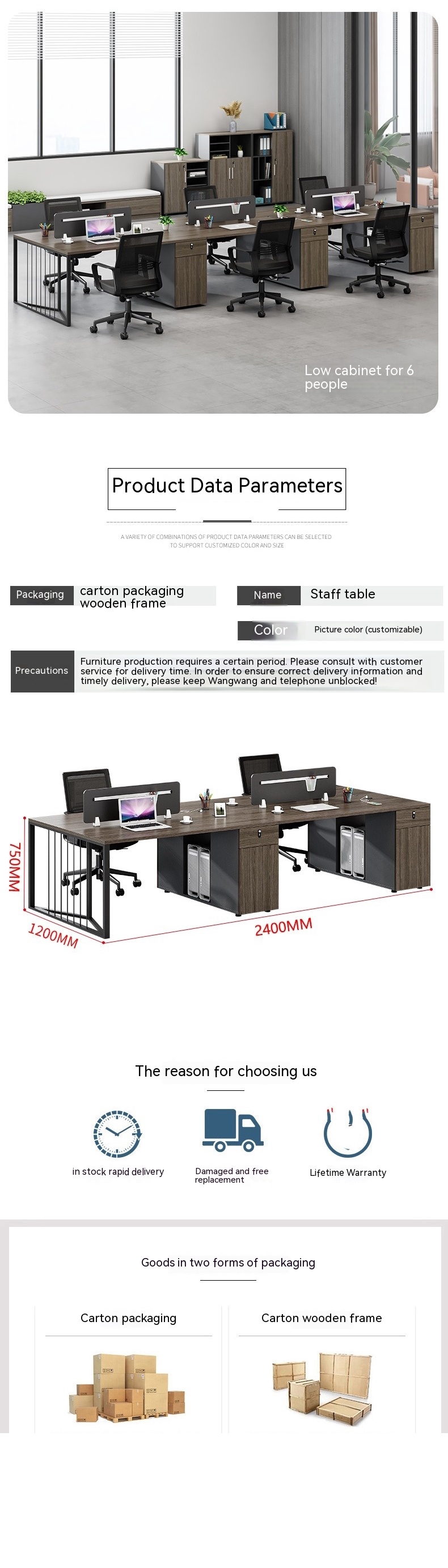 Mail Packing N Single/Double Office Desk and Chair Combination for Modern Workspaces
