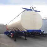 4 Axles 54000liters 6 Compartments Carbon Steel For Liquid Chemical Petroleum
