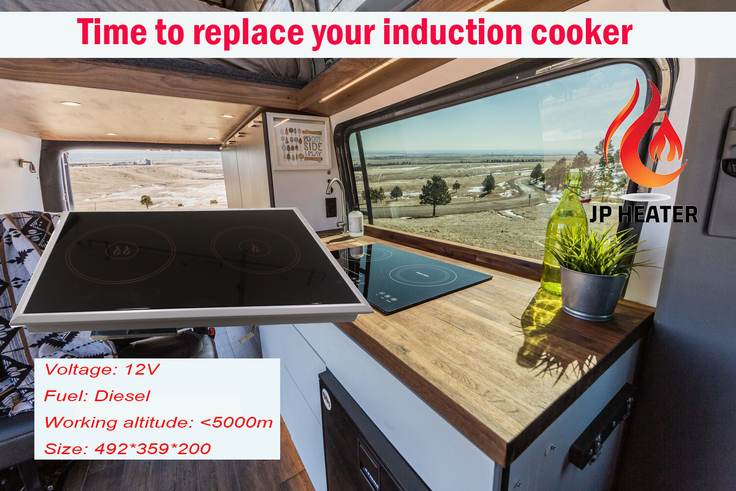 JP 2.2KW Diesel Stove Cooker In RV Camper Boat Fuel stove