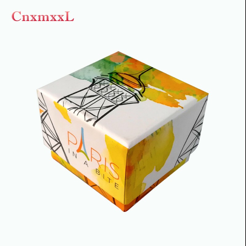 Custom 2pcs macaron box cardboard cylinder packaging box paper packaging box