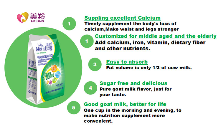 No Sugar Formula Goat Milk Powder A2 Beta Casein Protein For Adult