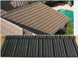 China shingle brown and golden colored sand coated metal roofing tile wholesale