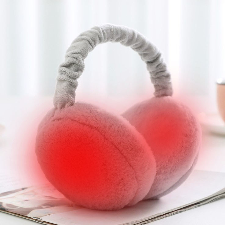 Foldable Rechargeable Heated Ear Warmers 65Degrees Temperature