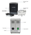 2L 50W 40kHz Stainless Steel Ultrasonic Cleaner With Timer Heater