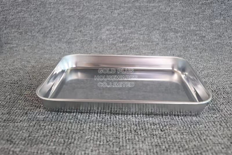 Serving ware for party hotel canteen food serving tray all size stainless steel square tray fruit tray