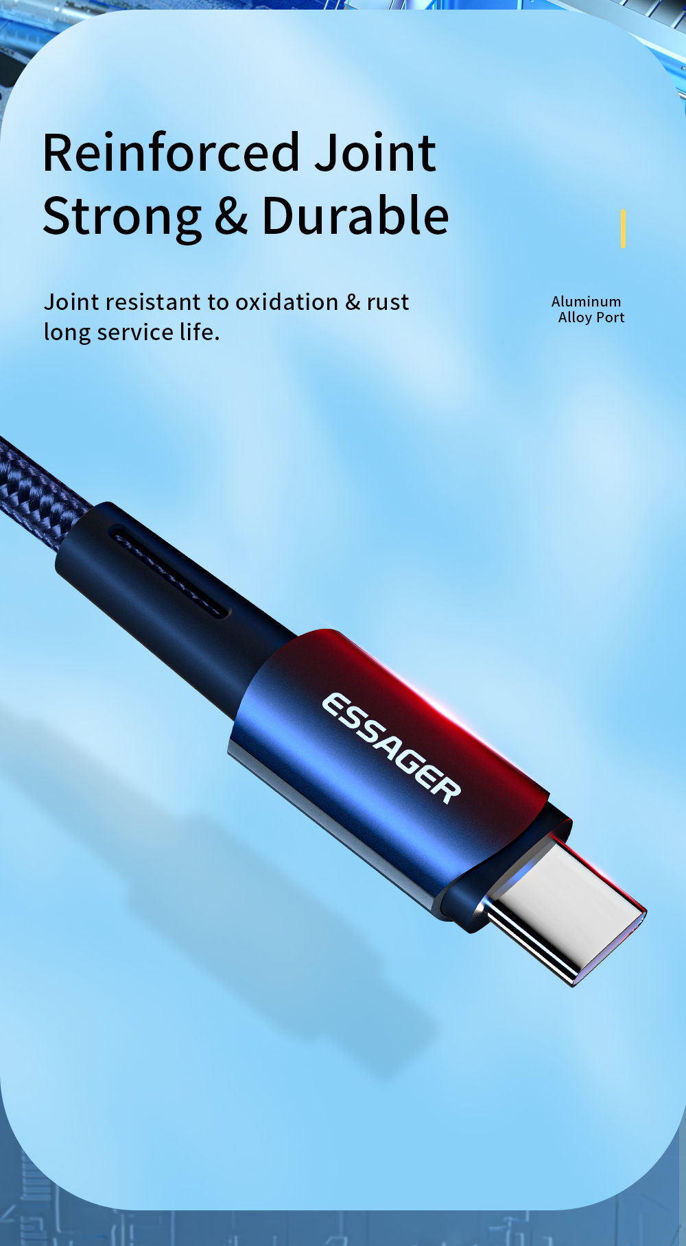 Essager 2022 Sunset USB charging Data Cable 100W 60W Type C to Type C Cable For Mbk Huawei