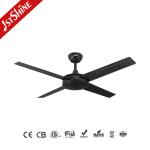 4 Blades AC Motor 61W Black Metal Ceiling Fan 3 Speeds Remote Control
