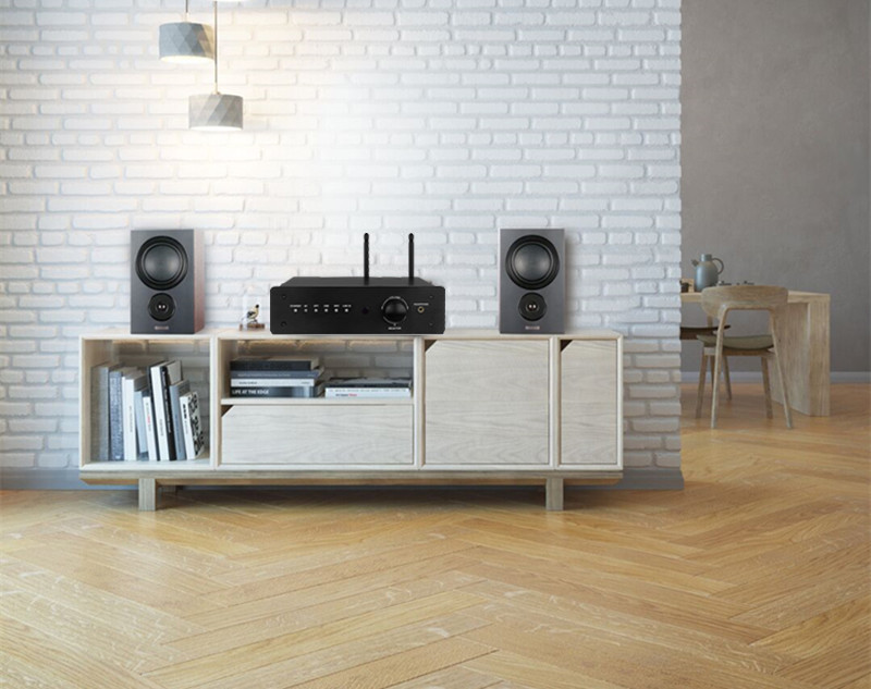 Multi Room Audio Streamer Amplifier Hi Fi Audio Streaming Integrated 2.1 Channel Amp For Home Speakers
