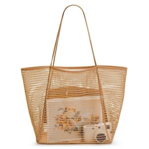 China Mesh Shoulder Bag Beach Bag Swimming Clothes Storage Bag wholesale