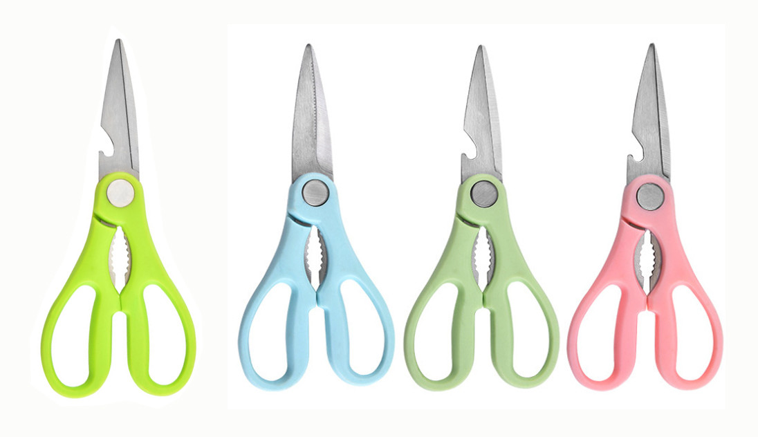 low quantity differen color sharp scissors use office Kitchen school
