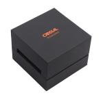 elegant custom logo printed square wooden watch box for men