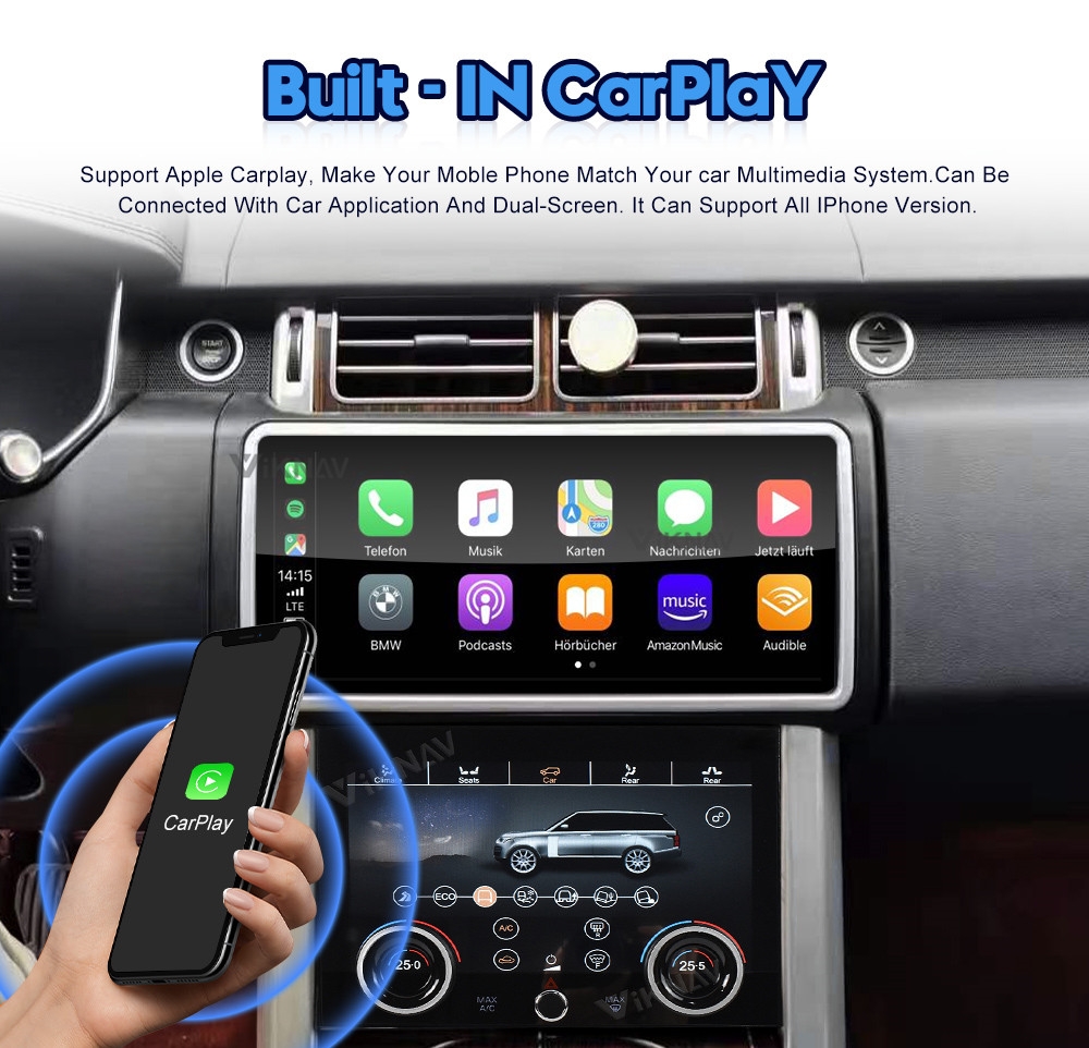 Land Range Rover Vogue L405 HSE autobiography car radio AC screen Panel 12.3 inch Android touch screen player GPS