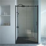 black Stainless Sliding 6mm Tempered Glass Shower Door1200X1950mm