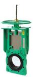 ISO Certificate Ductile Iron Slurry Knife Gate Valve Wafer / Flange Connection