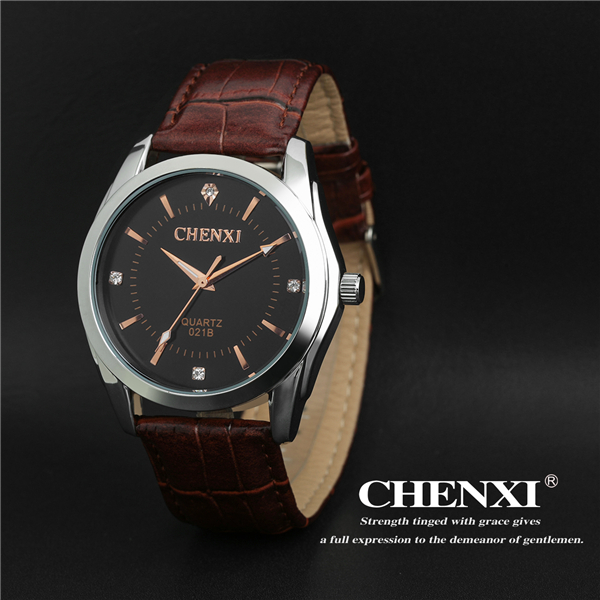 Cheap Price 10pcs/Lot Bulk Order Stainless Steel Caseback Wine Black Leather Watch Unisex