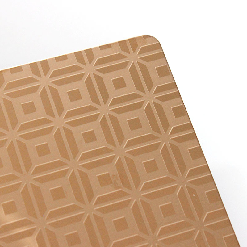 STS 304 stainless steel plates 201 Cold Rolled Mirror Rose Gold Etched 316 SS Sheet For Decoration
