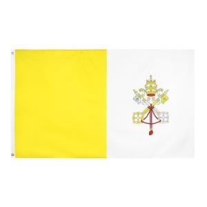 China 3x5 Foot Rectangular Knit Polyester Vatican National Flag wholesale