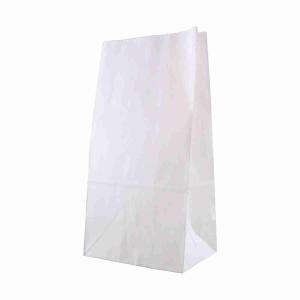 China ODM White Kraft Waxpaper Food Bags Carrier For Restaurant 60gsm wholesale