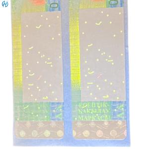China Micro Text Surface Finishing Tax Stamp Label Holographic Security Design wholesale