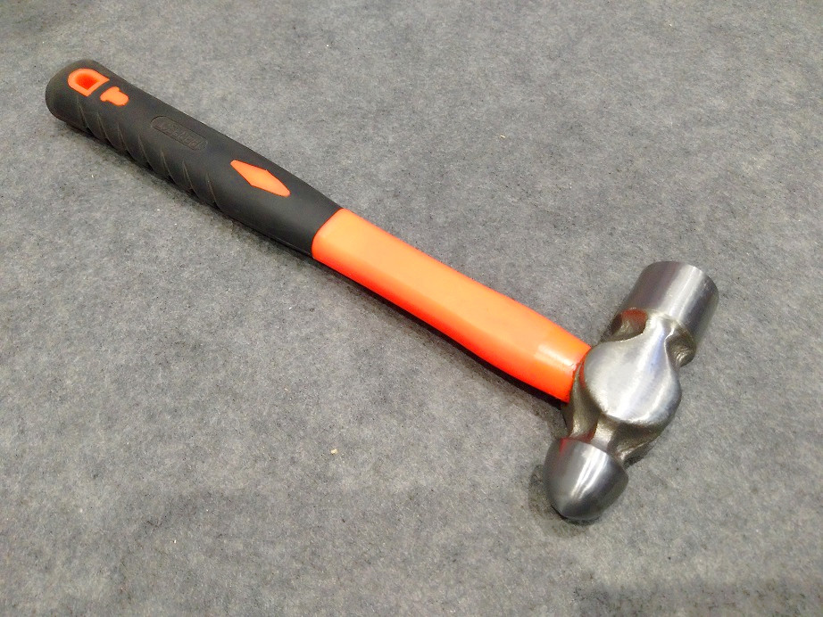 Ball pein hammer(XL0051-2) with polishing surface, colors rubber handle, durable quality and good price
