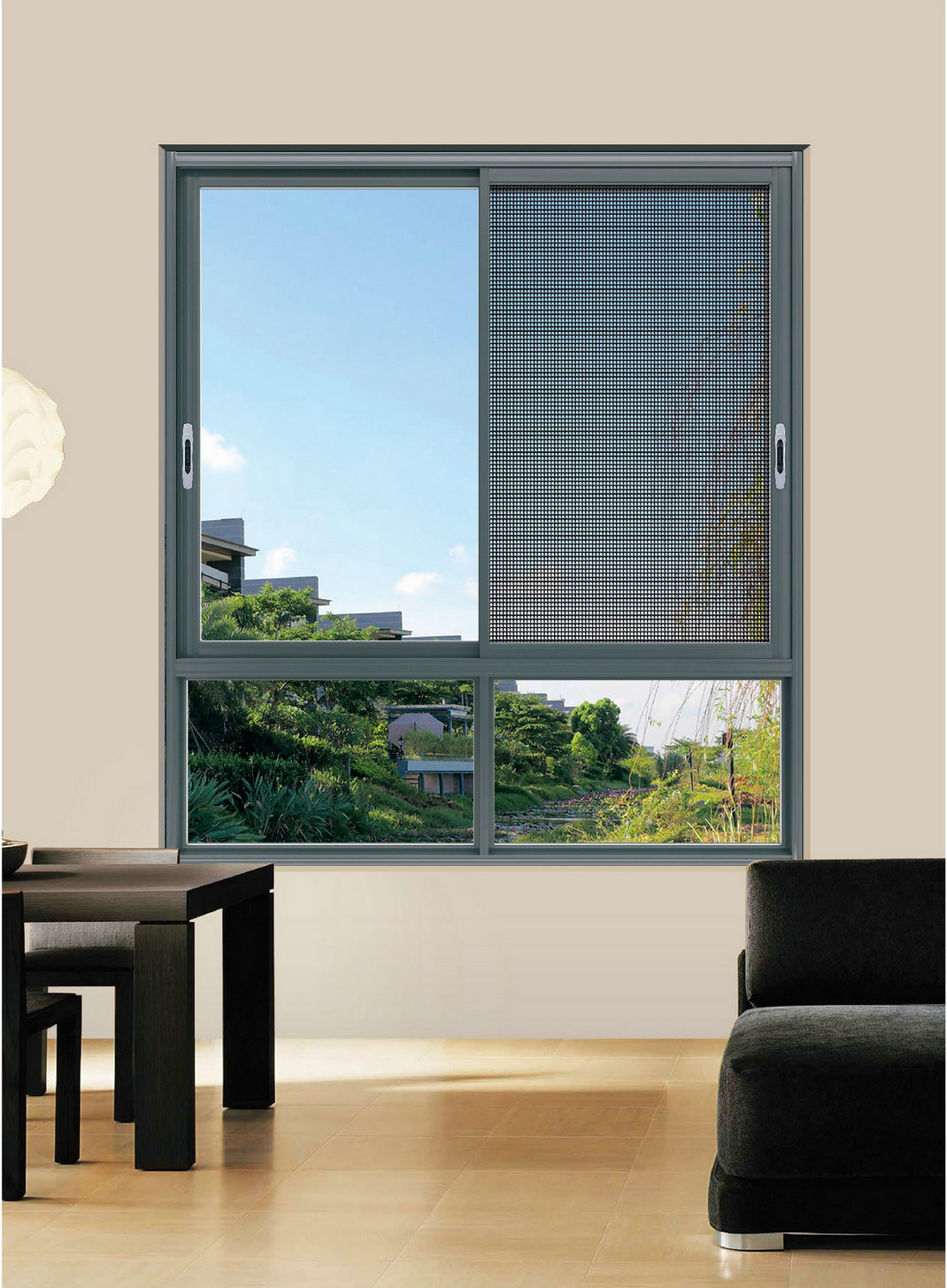 6063 T5 Aluminium Sliding Window Profile Delicate Smooth And Subtle Edges