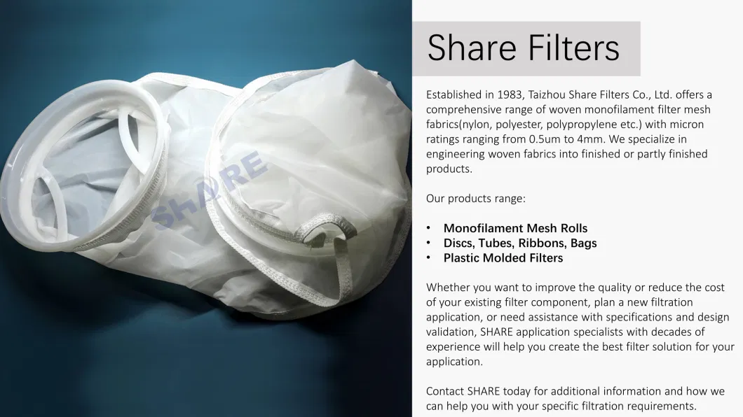 Nylon Monofilaments Mesh Bag Filter with Zinc Galvanized Steel Ring
