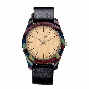 China Promotional Fashion Wooden Chronograph Watches With Good Zebra Wood wholesale