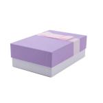 Paper Gift Box Packaging / Wedding Flowers Gift Purple Gift Box White Bow