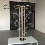 New Gold Metal Flower Table Support Candle Stand for Wedding Centerpiece