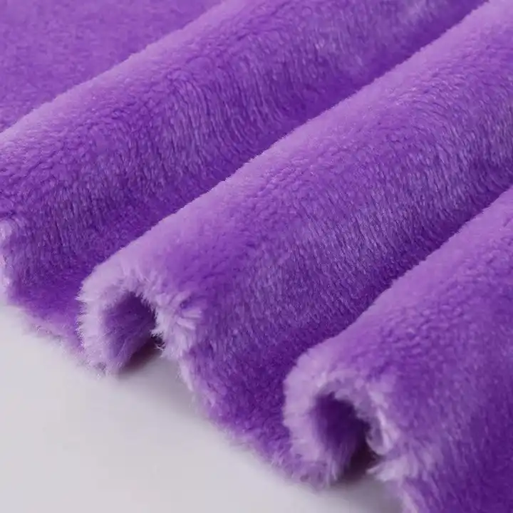 Customized Color 100D Yarn Count Coral Fleece Fabric for Pajamas 300gsm Double Faced
