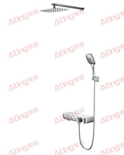 Quality in wall #304 stainless steel thermostatic shower sets with hand shower top shower water outlet  AT-HJ003 for sale