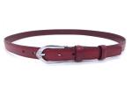Women Rhinestone Buckle 2.3CM Full Grian Leather Belt