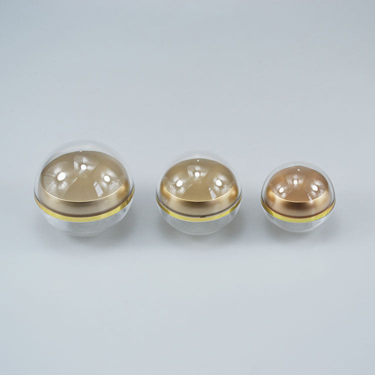 Convenient and Durable Acrylic Round Sphere Shape Container for Health Care Products