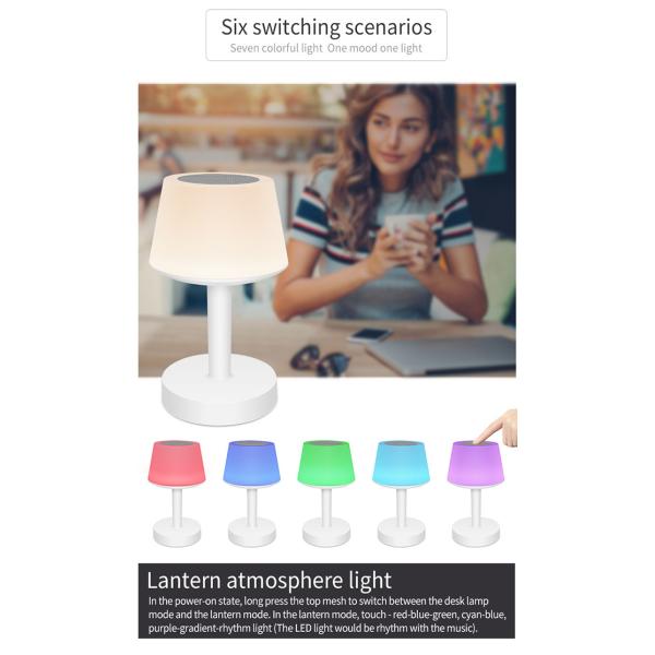 Energy Saving LED Light Bluetooth Speaker DC5V Touch Lamp 3 Hours Charging Time