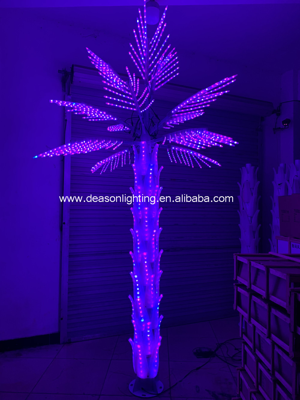 color changing led palm tree light