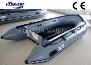 China PVC Coated Fabric Aluminum Floor Foldable Inflatable Boat / Dinghy wholesale
