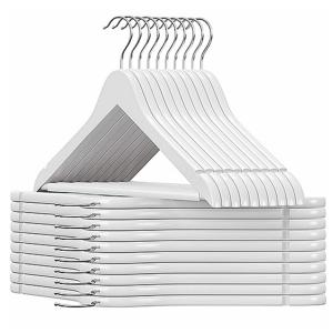 China Retro Wooden Suit Hangers Four Color Optional Solid Wood Hanger wholesale