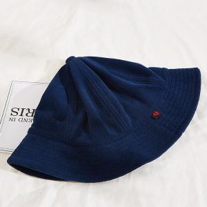 China 52cm Fisherman Bucket Hat Leather Patch Winter Hat Custom Logo wholesale